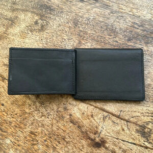 Butter soft black leather billfold wallet